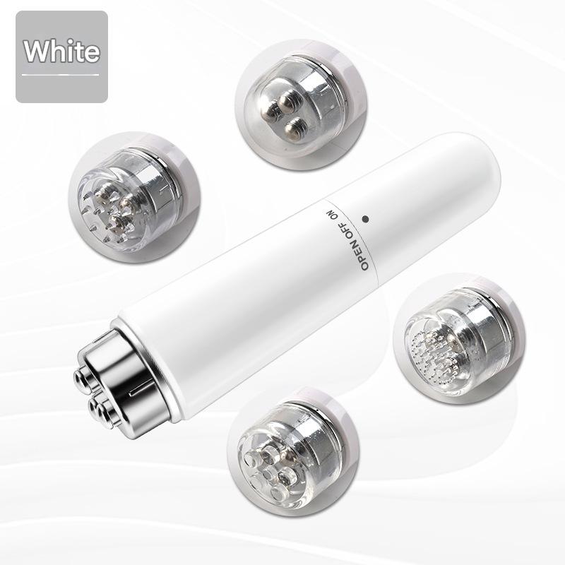 White Electric Eye Massager Pen - Vibration Massage Wand for Eye Area, Face, and Neck - Battery Operated Skincare Tool(Batteries not included), Compact Daily Use, Gift Ready