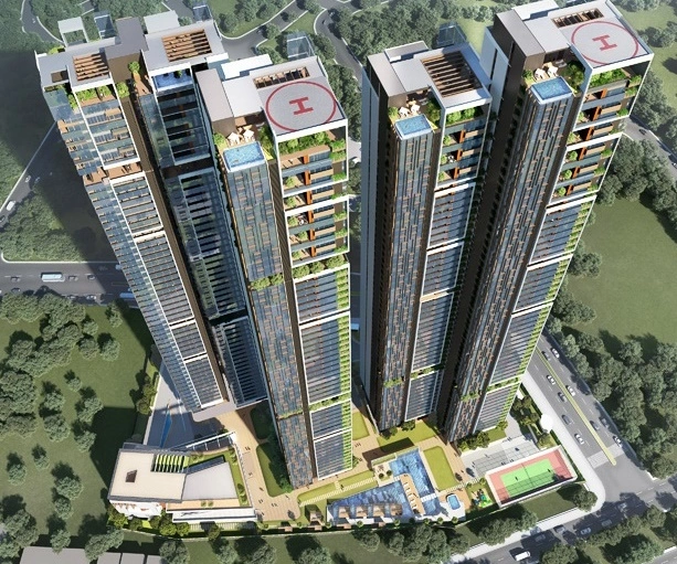 Luxury high-rise apartments in Kokapet Neopolis Hyderabad skyline