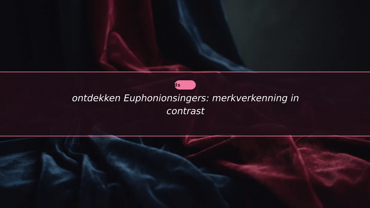 ontdekken Euphonionsingers: merkverkenning in contrast