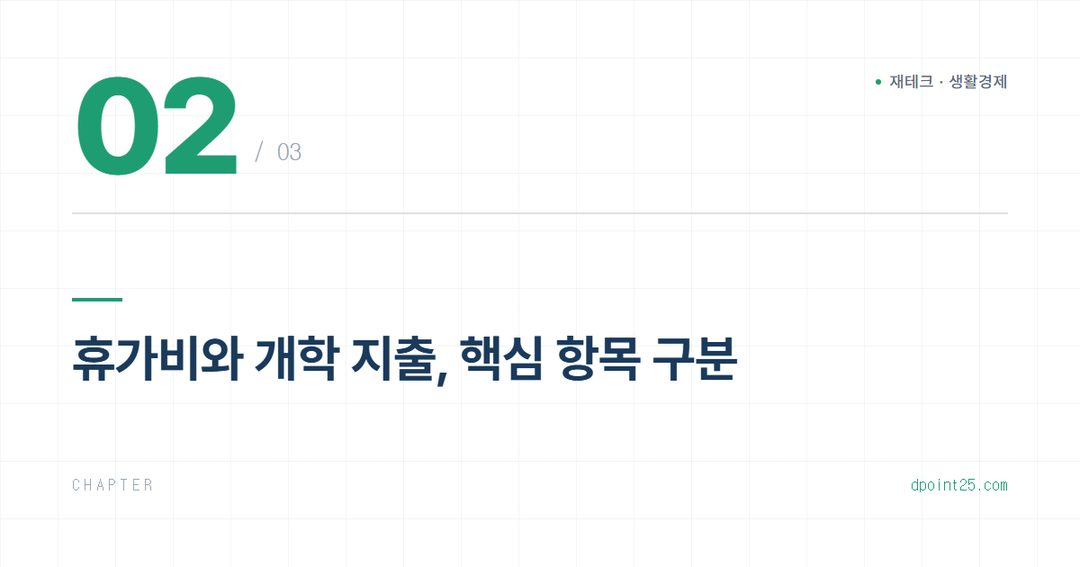 🏖️ 8~9월 휴가비·개학 지출, 현명하게 관리하는 가계예산법