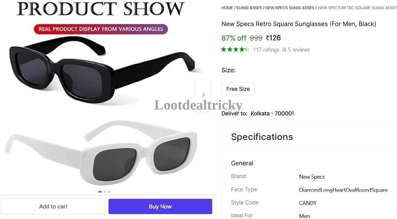 Retro Square Sunglasses Offer Image