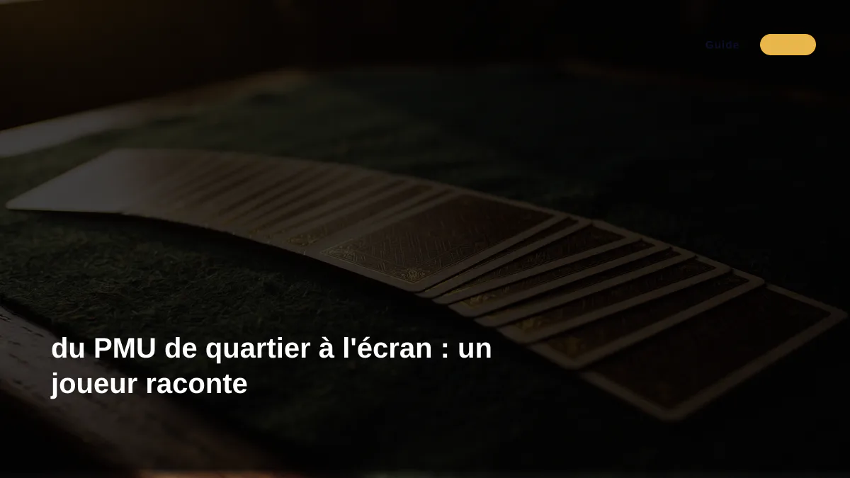 du PMU de quartier à l'écran : un joueur raconte