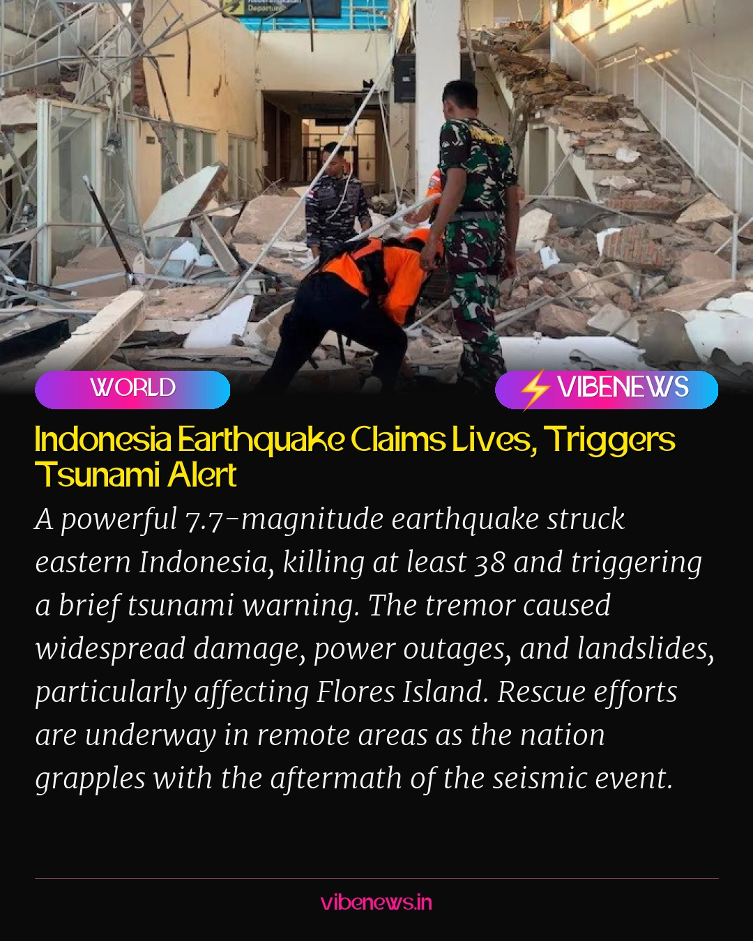 Indonesia Earthquake Claims Lives, Triggers Tsunami Alert