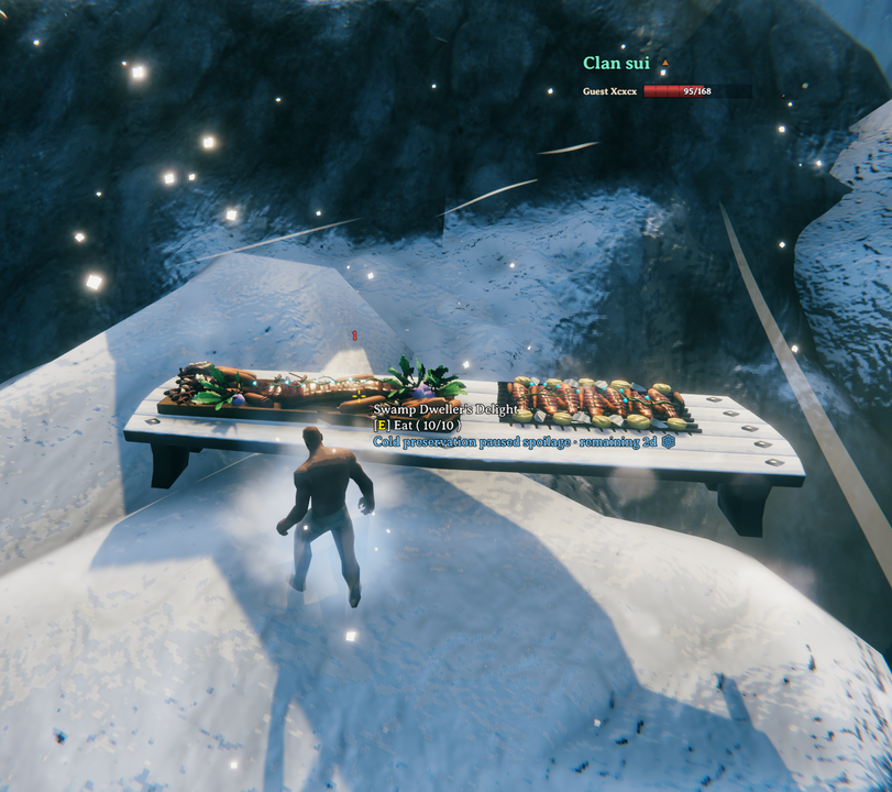 Placed food preserved in the Mountain