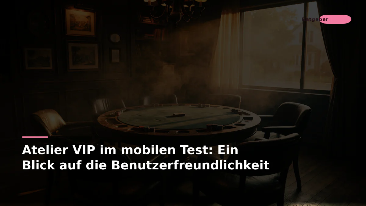Atelier VIP im mobilen Test: Ein Blick auf die Benutzerfreundlichkeit
