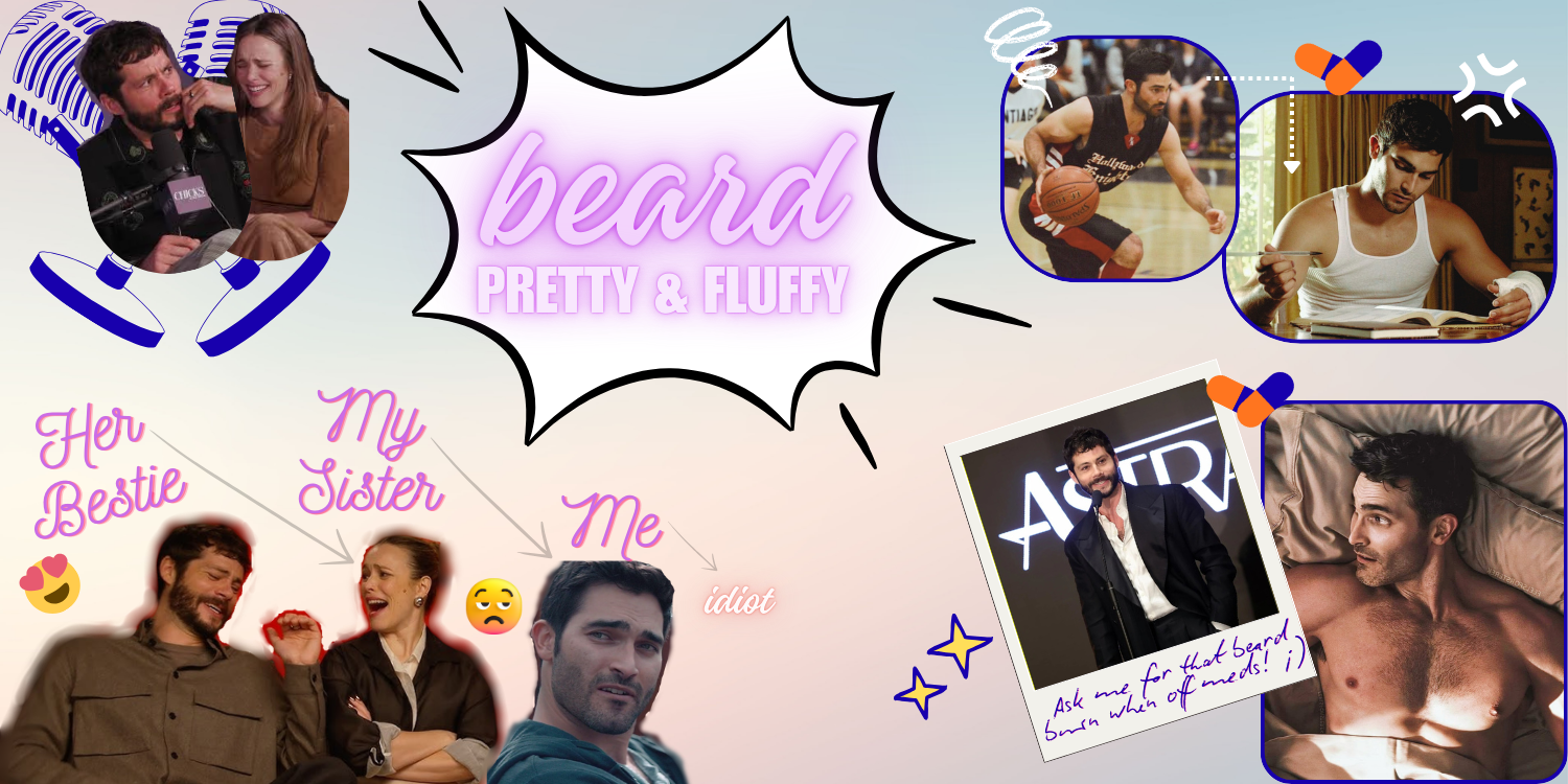 mood board of stiles (with a beard), laura and derek!