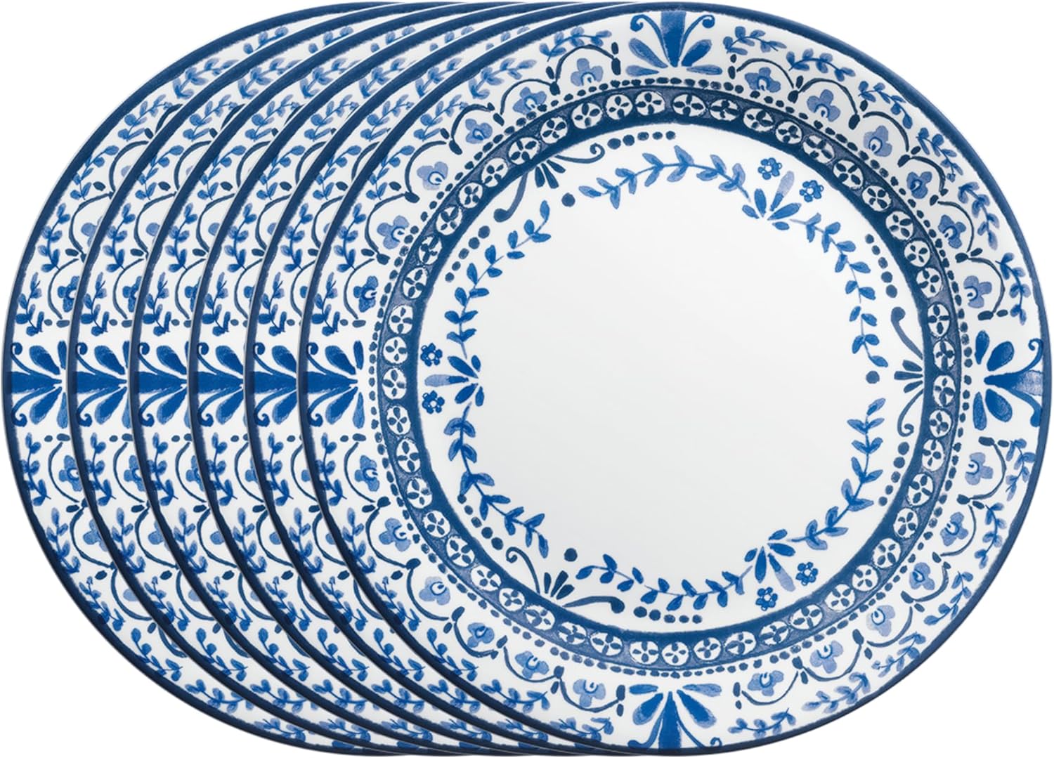 Corelle Vitrelle 6 PIECE Dinner Plates Set Triple Layer Glass and