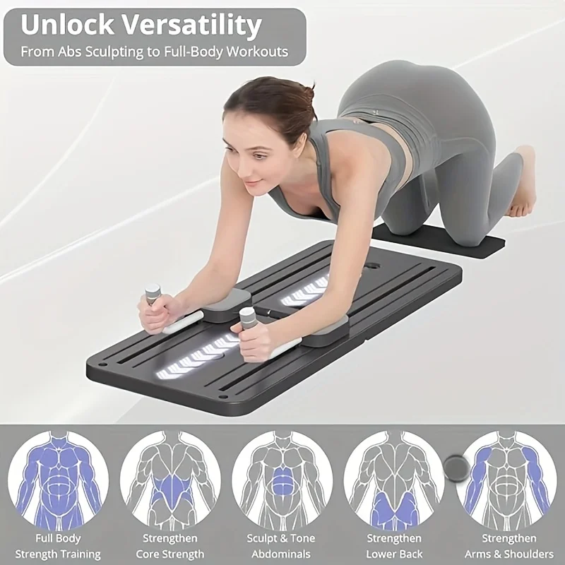 Abdominal Exercise Board Fitness Board Leg & Arm Toner Multifunctional Pilates Reformer Set Fitness Equipment for Home view 6