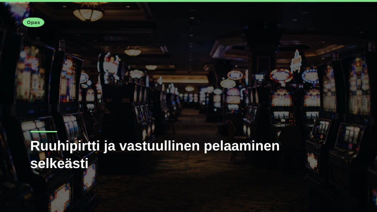 Ruuhipirtti ja vastuullinen pelaaminen selkeästi