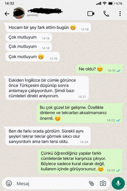 Nexo İngilizce öğrenci yorumu