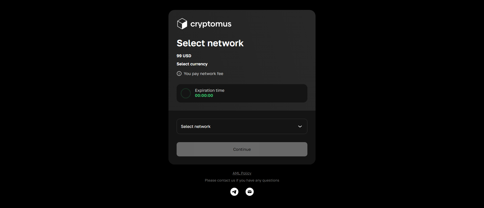 Forensic screenshot of cryptomus.forum showing the phishing page layout