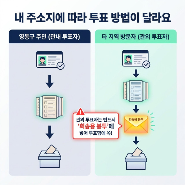 영통구청 사전투표소