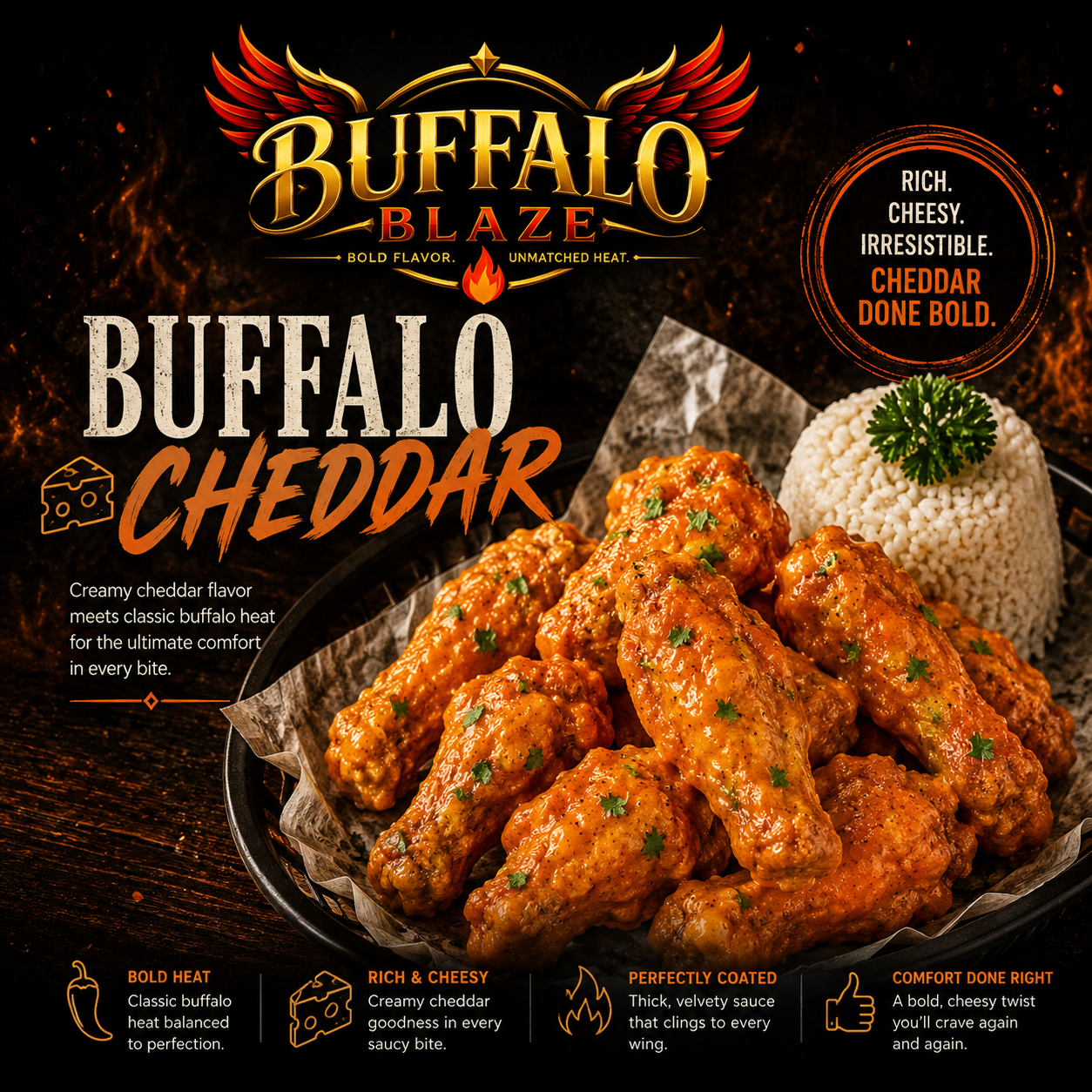 Buffalo Blaze Buffalo Cheddar