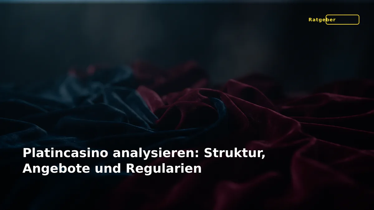Platincasino analysieren: Struktur, Angebote und Regularien