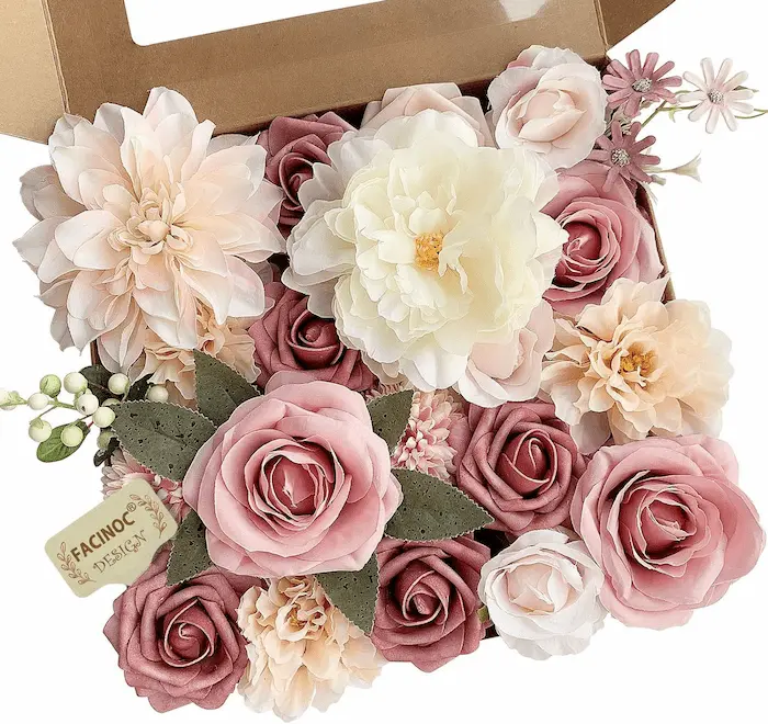 Aesthetic Pink Rose Bouquet Set – Elegant DIY Wedding & Home Decor Inspiration