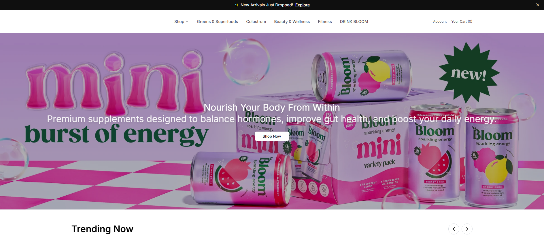 Primary capture · bloomnutritionhq.shop