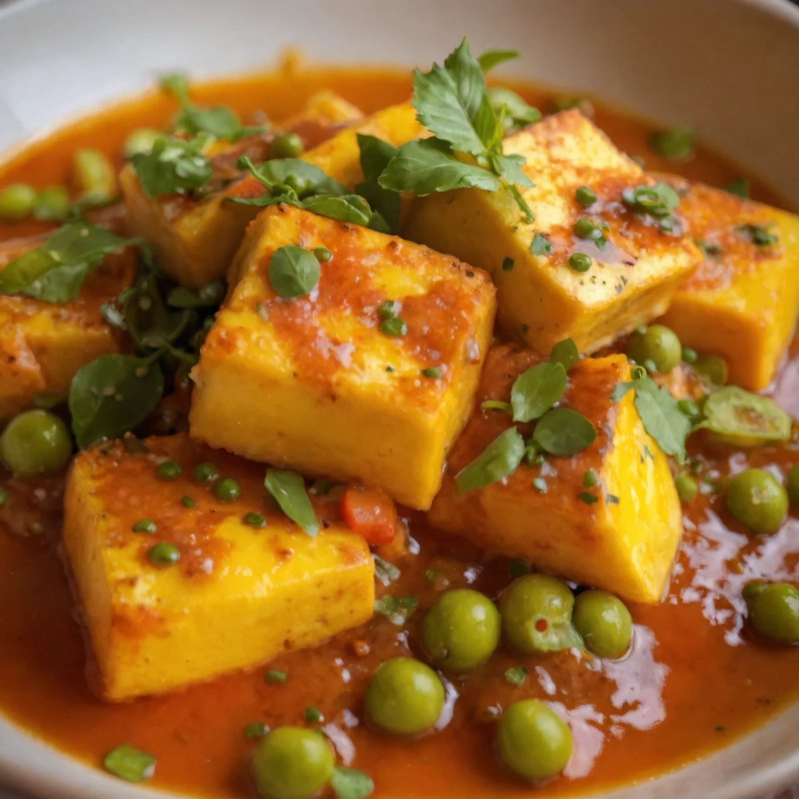 Paneer with Peas