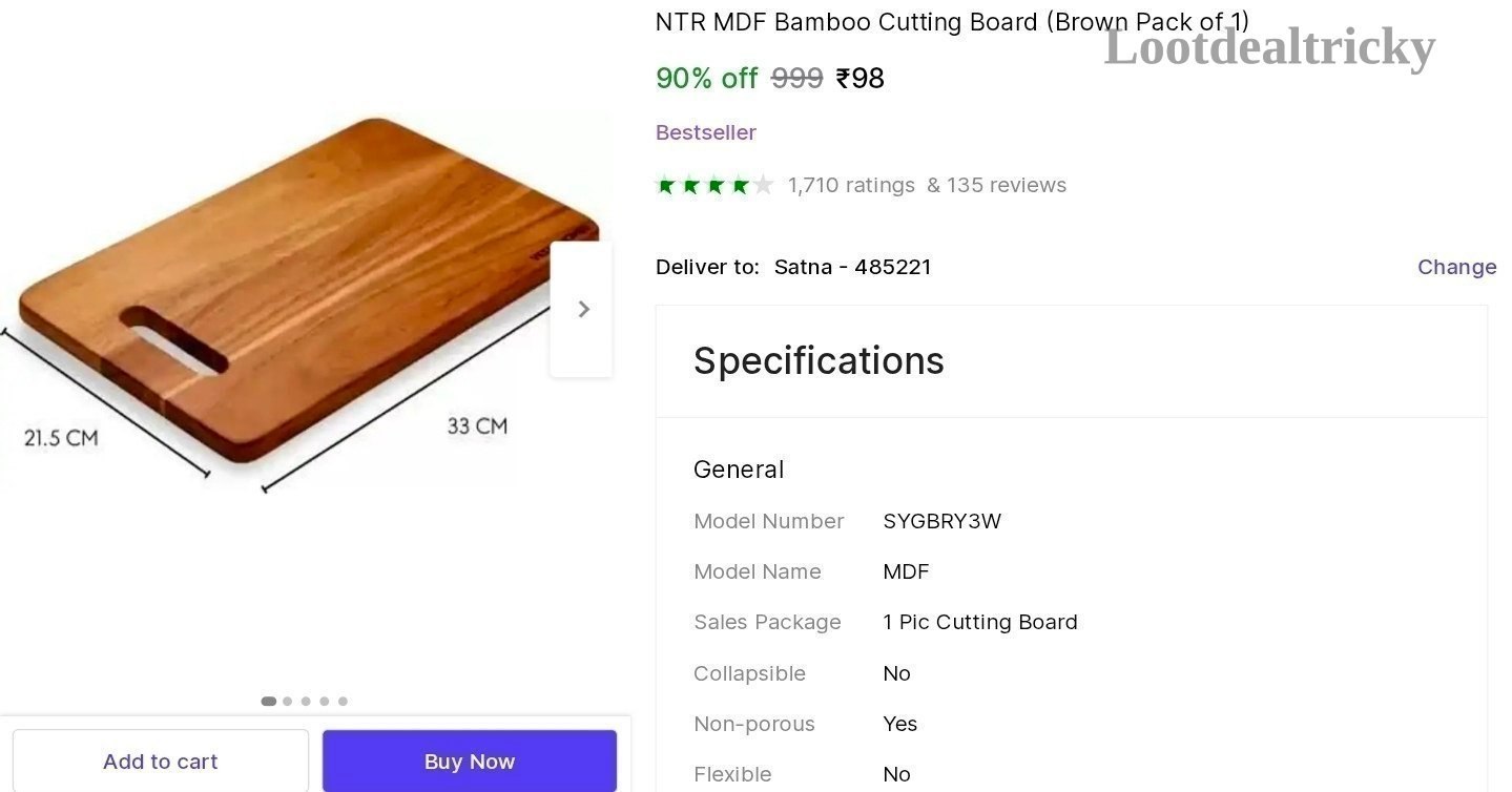 Wooden Chopping Board – Just ₹98 | Lowest Price Deal Wooden Chopping Board – Just ₹98 | Lowest Price Deal