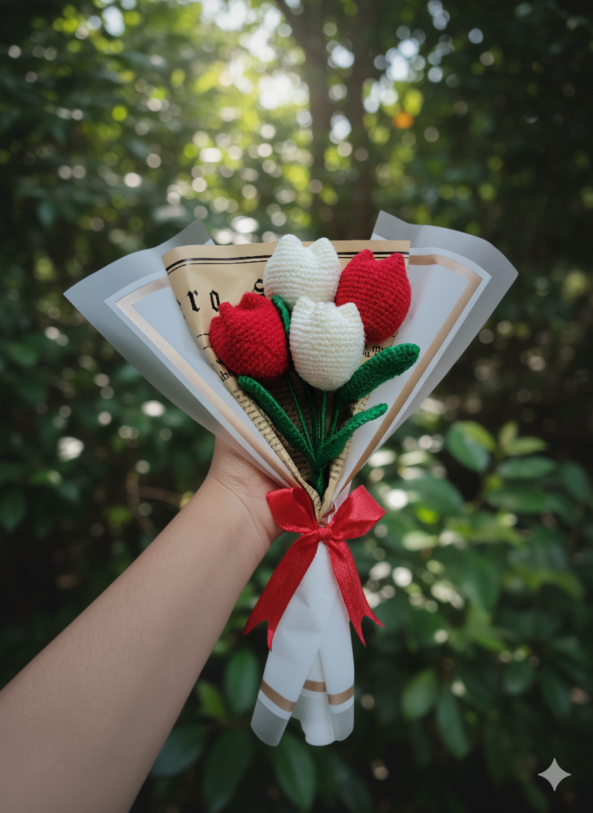 Tulip Crochet Bouquet