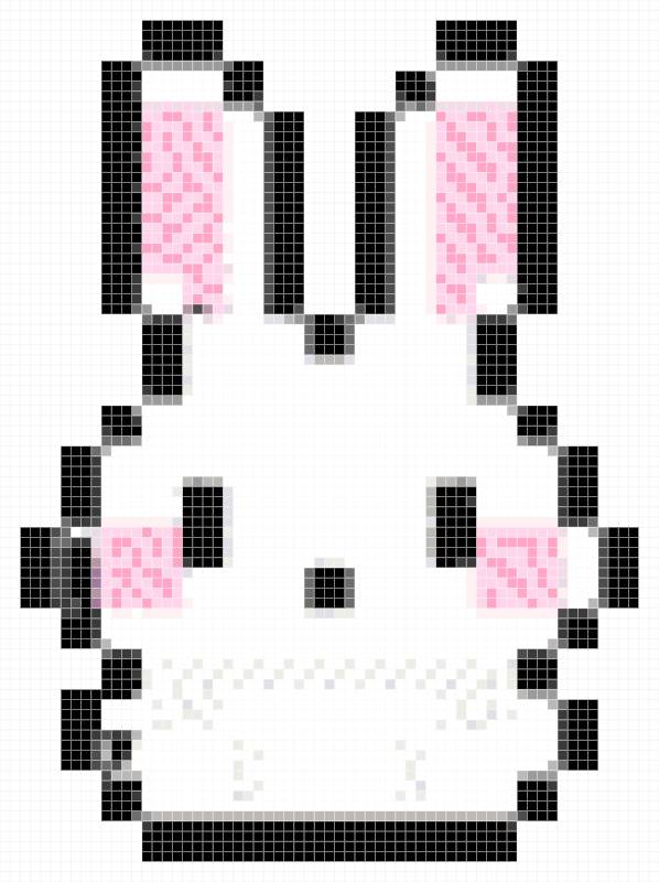 Adorable Bunny Perler Bead Pattern