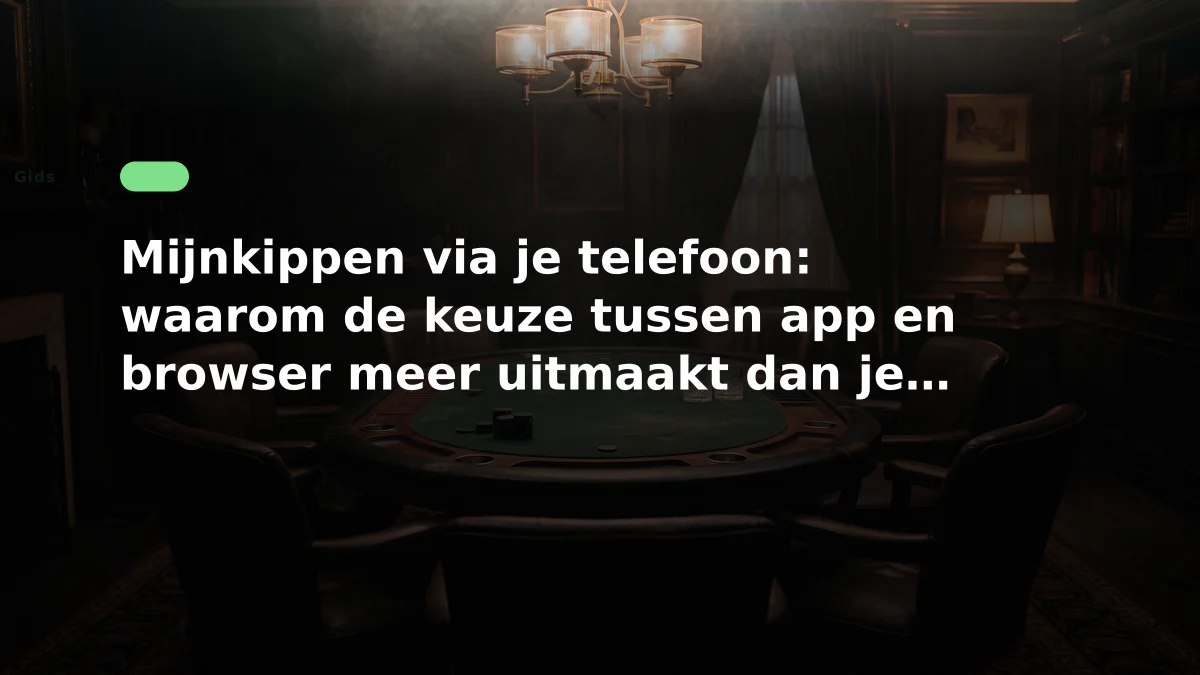 Mijnkippen via je telefoon: waarom de keuze tussen app en browser meer uitmaakt dan je denkt