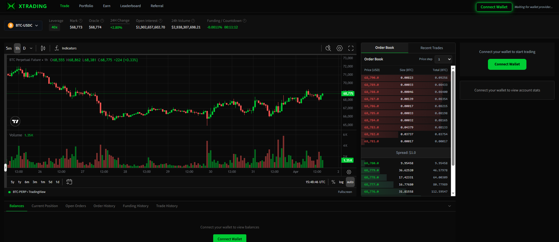 Stored capture of app.xtrading.exchange