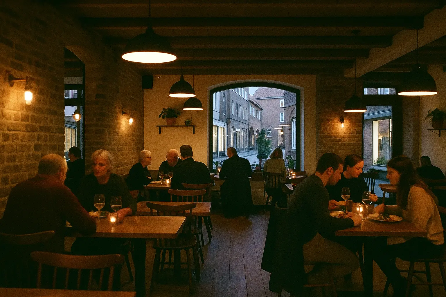 Et hyggeligt restaurantmiljø med bordservering i Odense