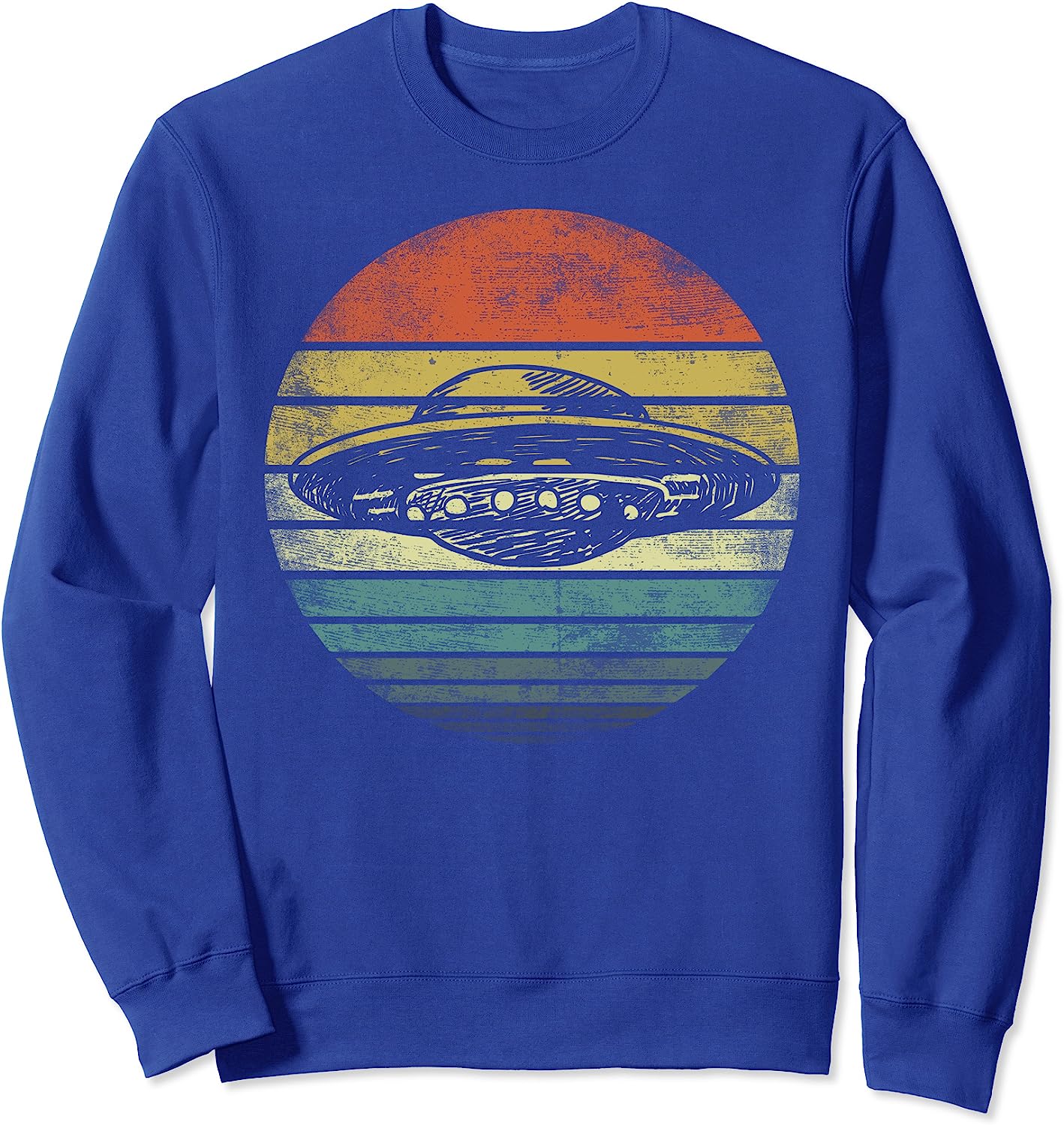 UFO Gifts Retro Sunset Funny Alien Hunter Silhouette Unisex 