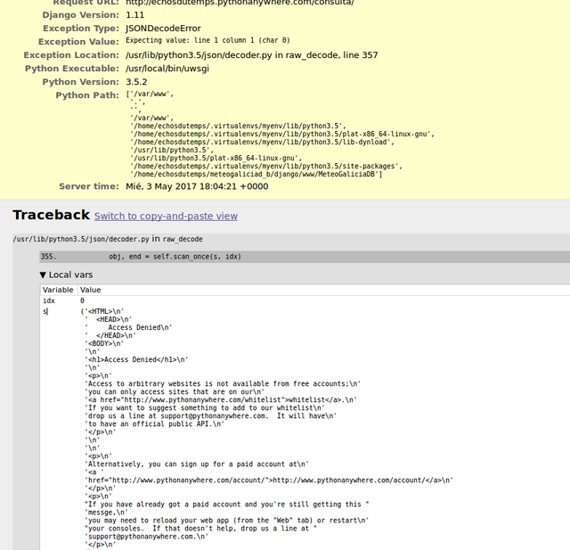 json fail
