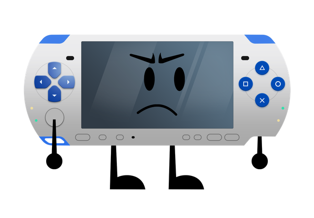 PSP-3000-Full-Body-BFDI-Style-Angry-Looking-Left