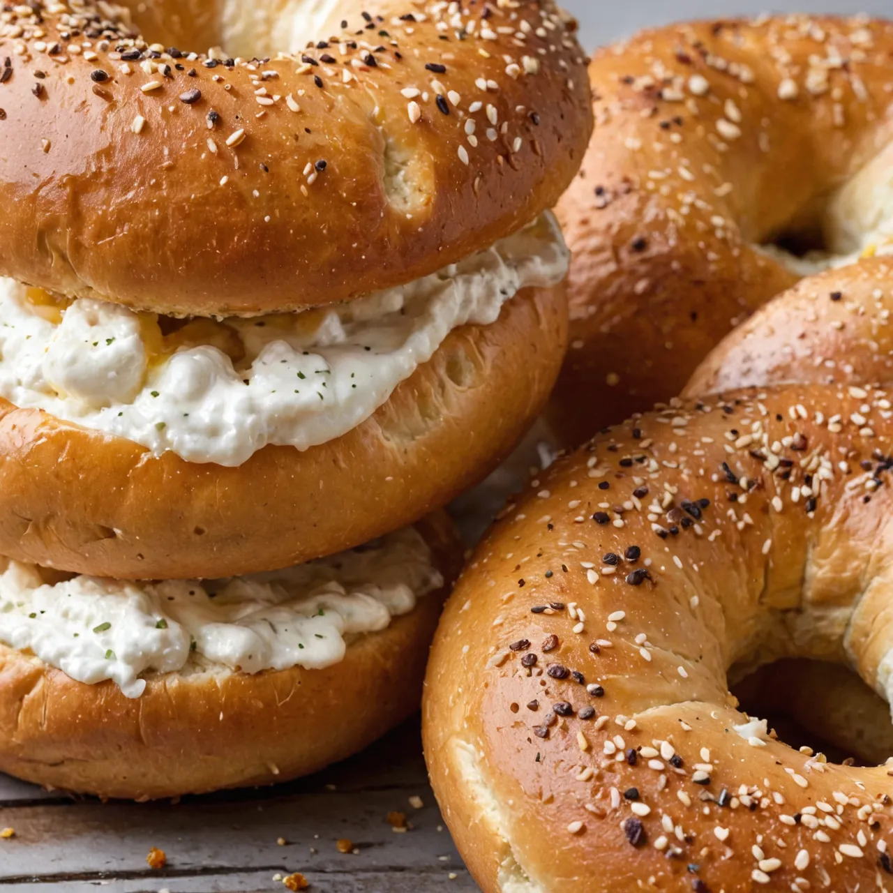 Ultimate Baked Protein Bagels with Cottage Cheese