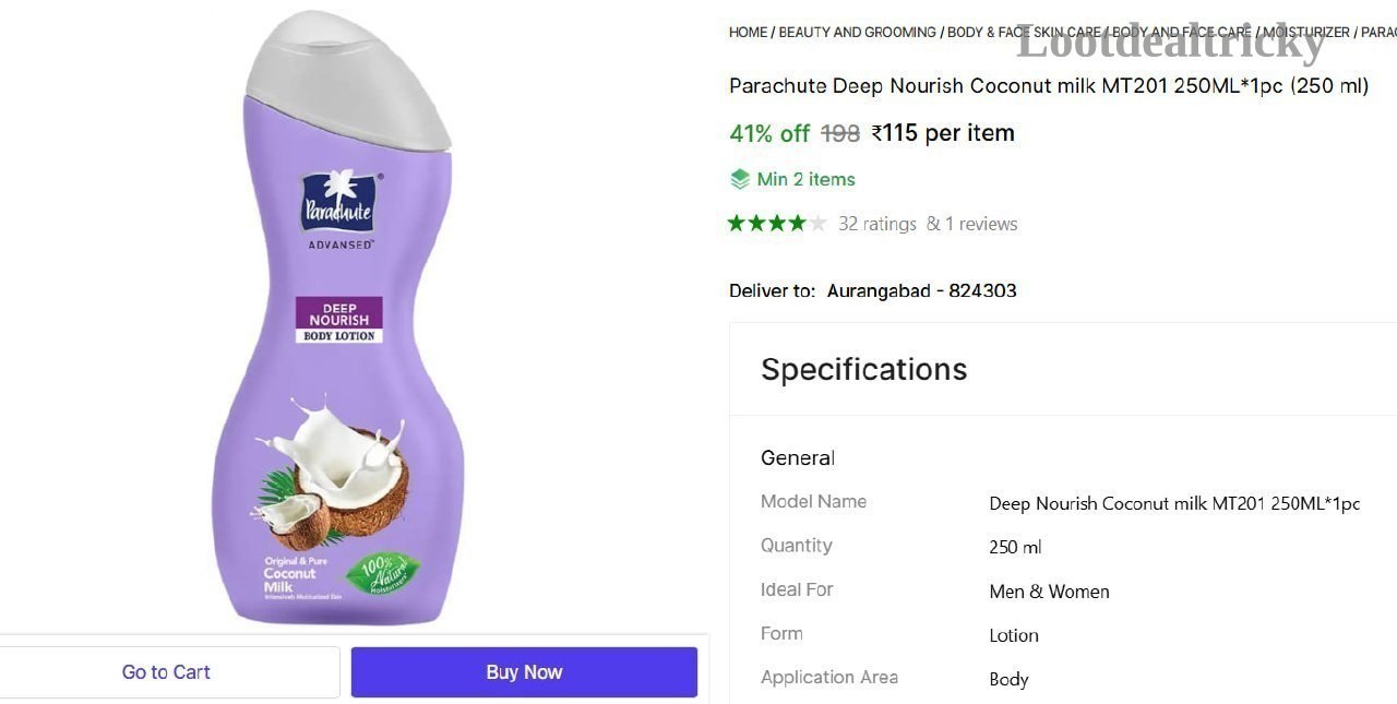 parachute Deep Nourish – Just ₹115 | Loot Deal parachute Deep Nourish – Just ₹115 | Loot Deal