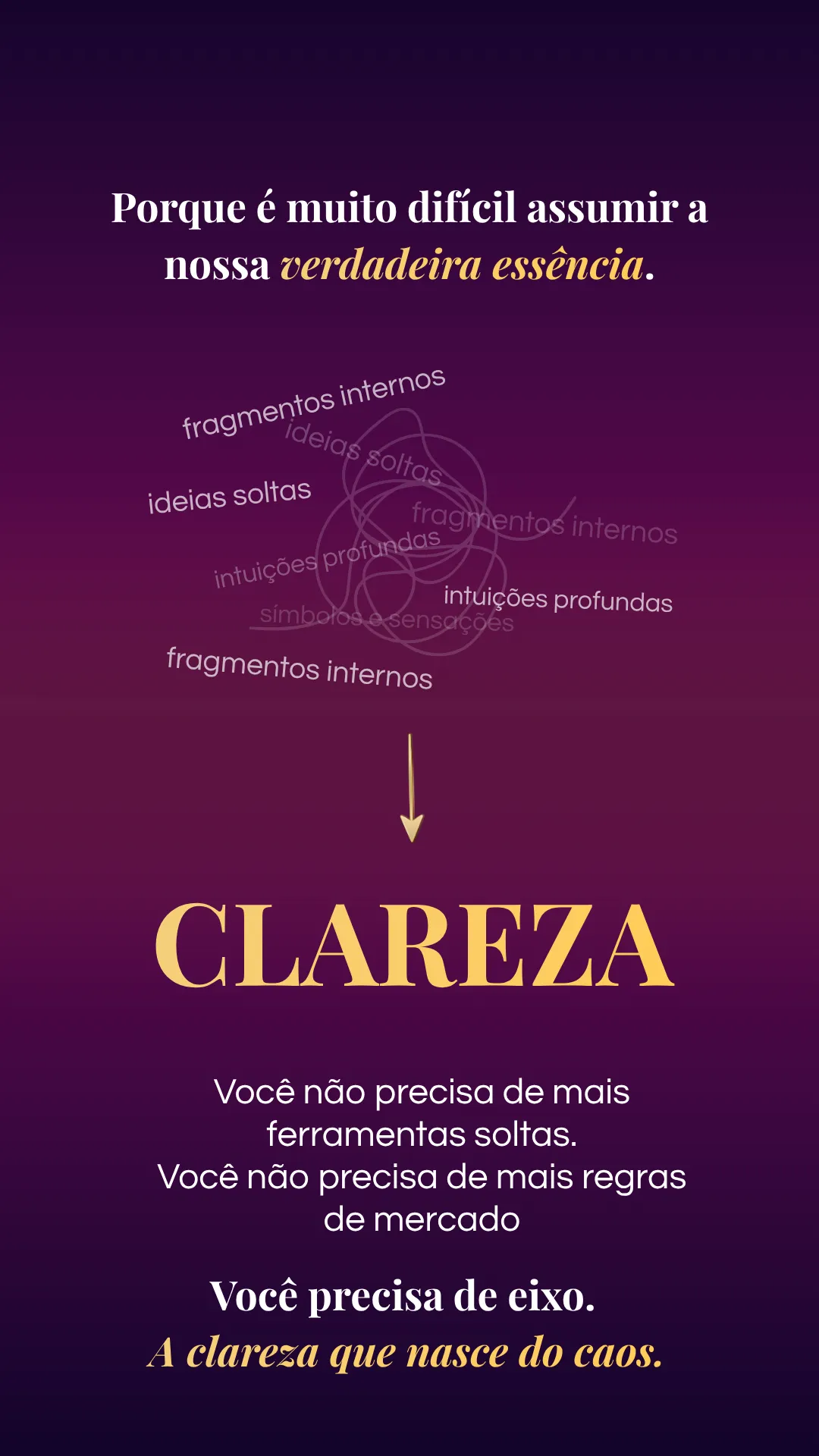 Porque é muito difícil assumir a nossa verdadeira essência