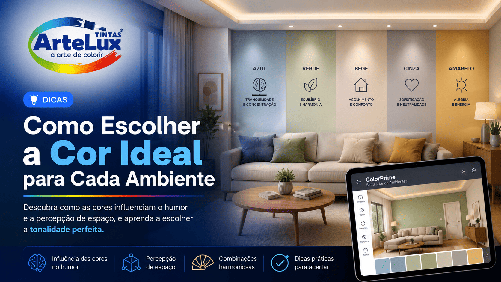 Como Escolher a Cor Ideal para Cada Ambiente