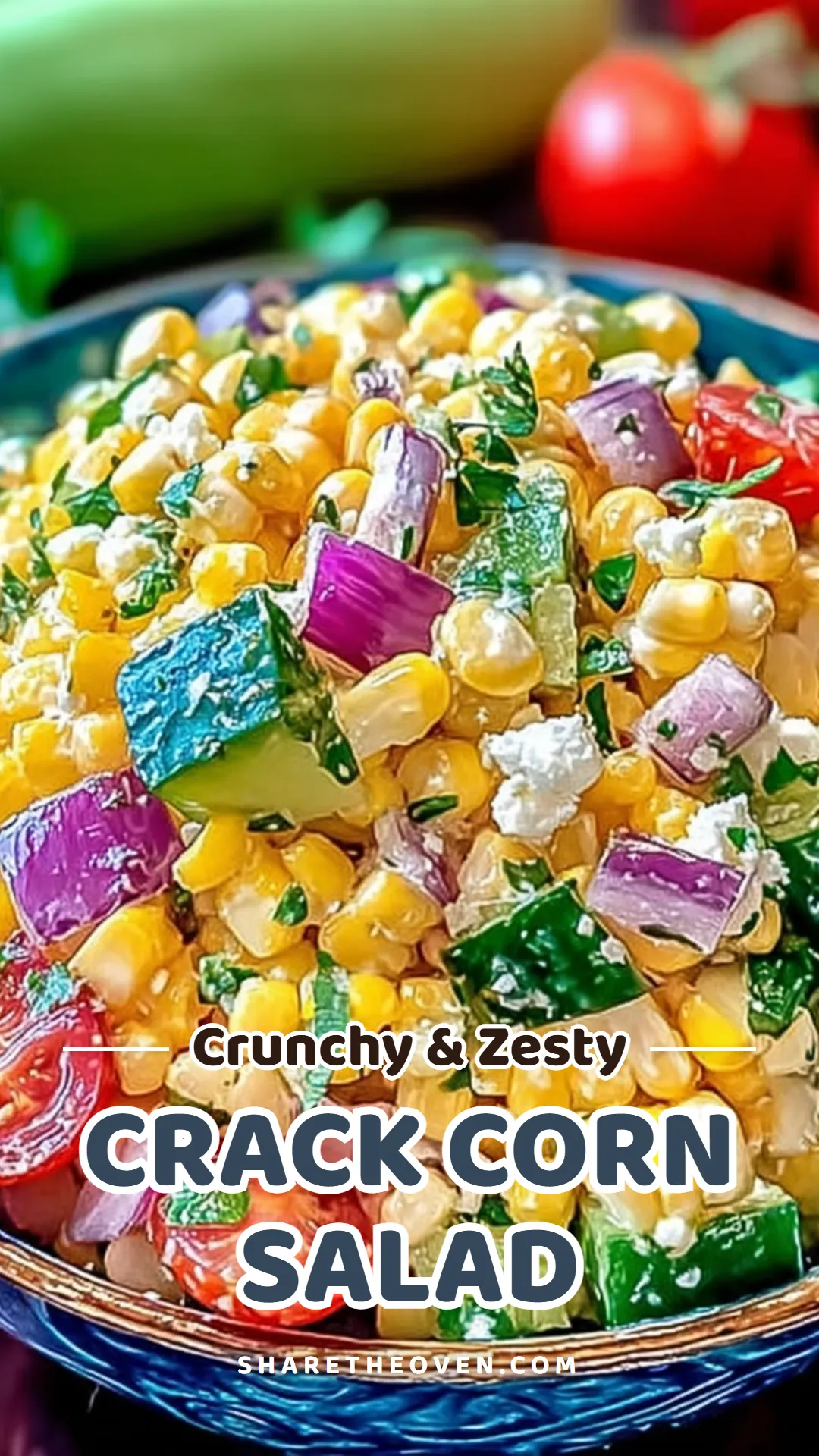 This crunchy crack corn salad is the ultimate side dish for your summer BBQs and gatherings. Made with sweet corn, crisp veggies, and a creamy dressing, it's a refreshing addition to any meal. Easy to whip up and packed with flavor, this salad will quickly become a favorite among family and friends. Perfect for potlucks or picnics, it's a great way to enjoy seasonal produce. Click for the full recipe.