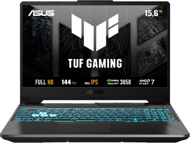 Notebook Gamer ASUS TUF Gaming A15, RTX3050 AMD RYZEN 7, 16 GB, 512 GB SSD, Graphite Black