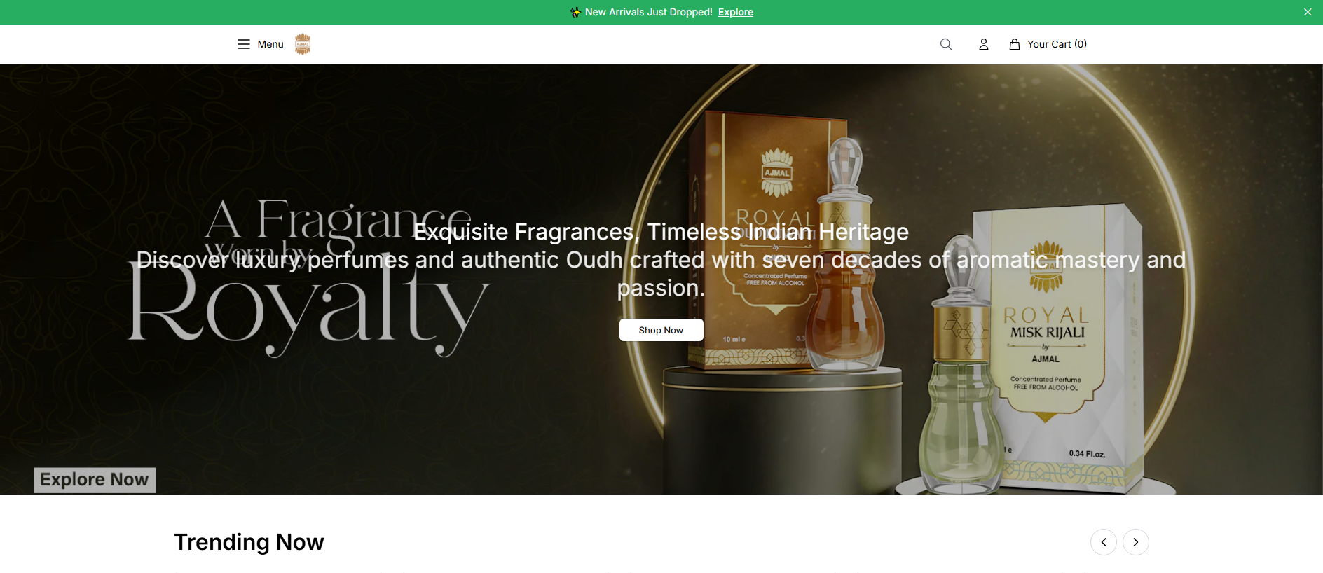 Stored capture of ajmbeauty.shop