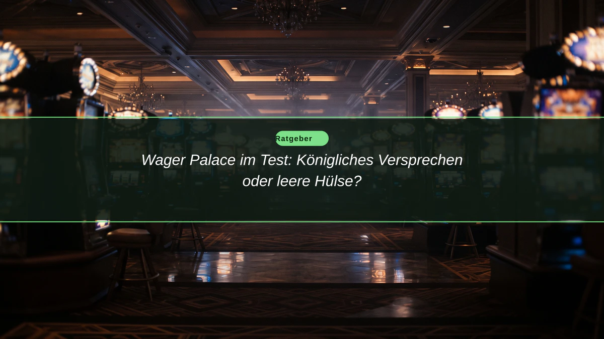 Wager Palace im Test: Königliches Versprechen oder leere Hülse?