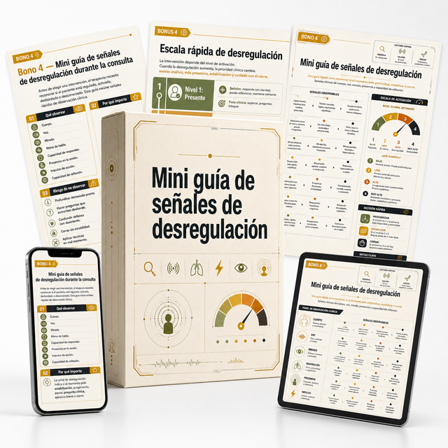 Mockup del bono Mini guía de señales de desregulación
