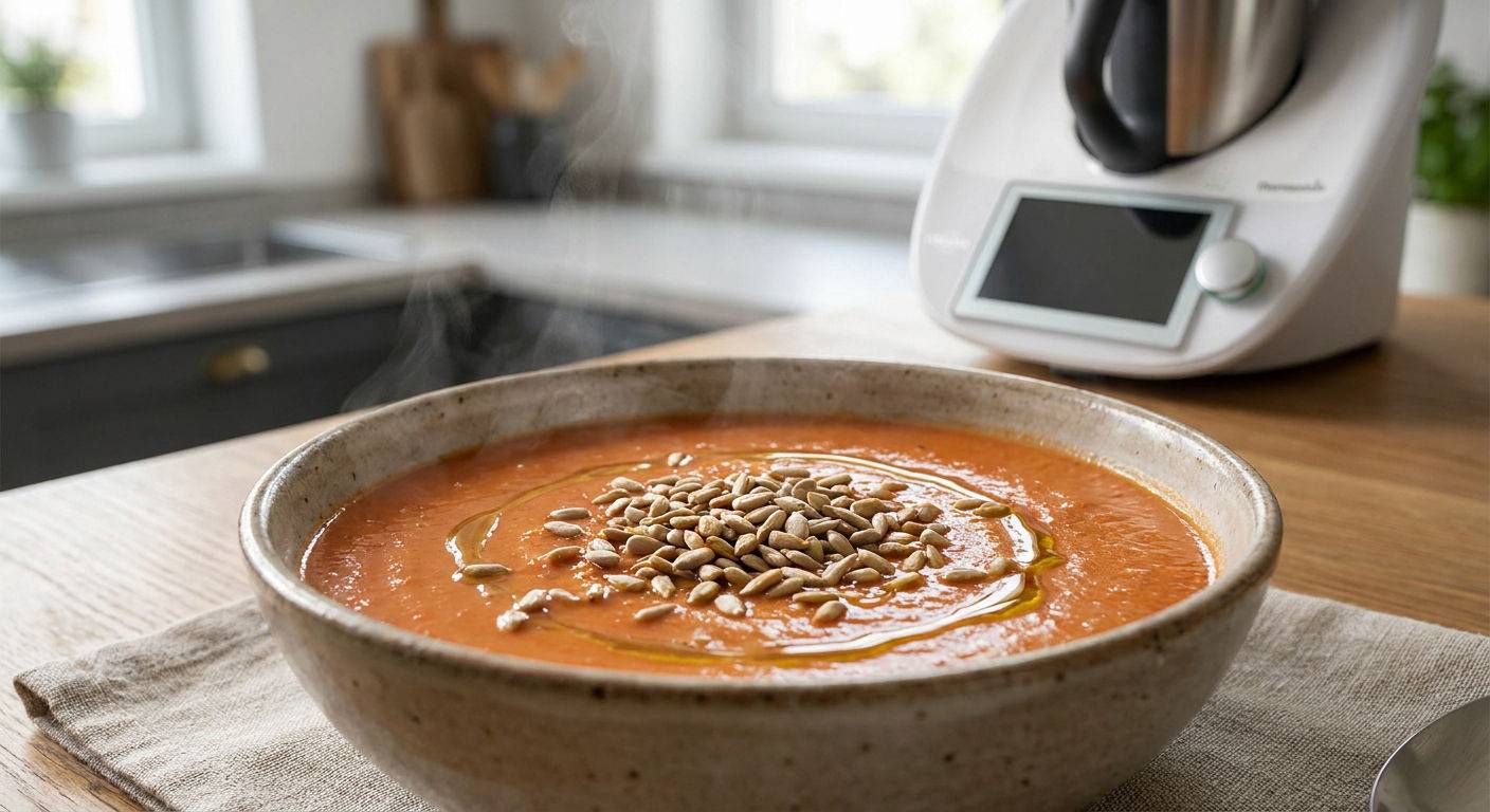 Kremowa zupa pomidorowa z thermomixa.