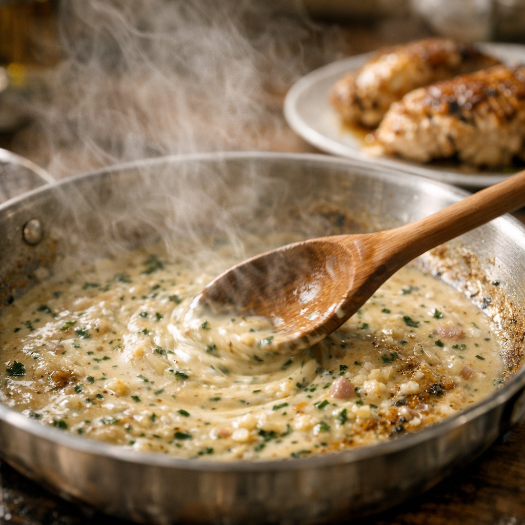 creamy chicken with herbs ingredients
