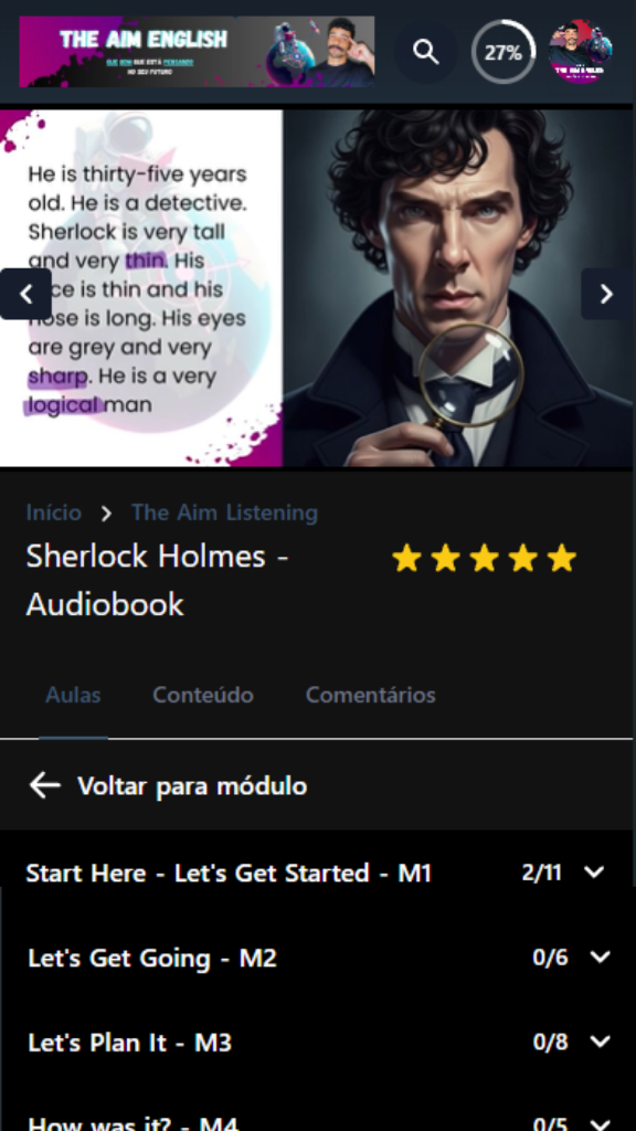 Listenings e Audiobooks