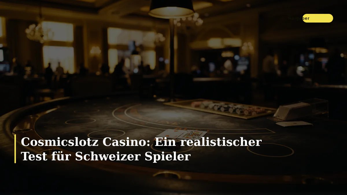 Cosmicslotz Casino: Ein realistischer Test für Schweizer Spieler