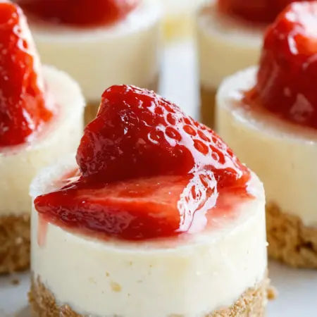 Irresistible White Chocolate Strawberry Cheesecake Bite Sizes