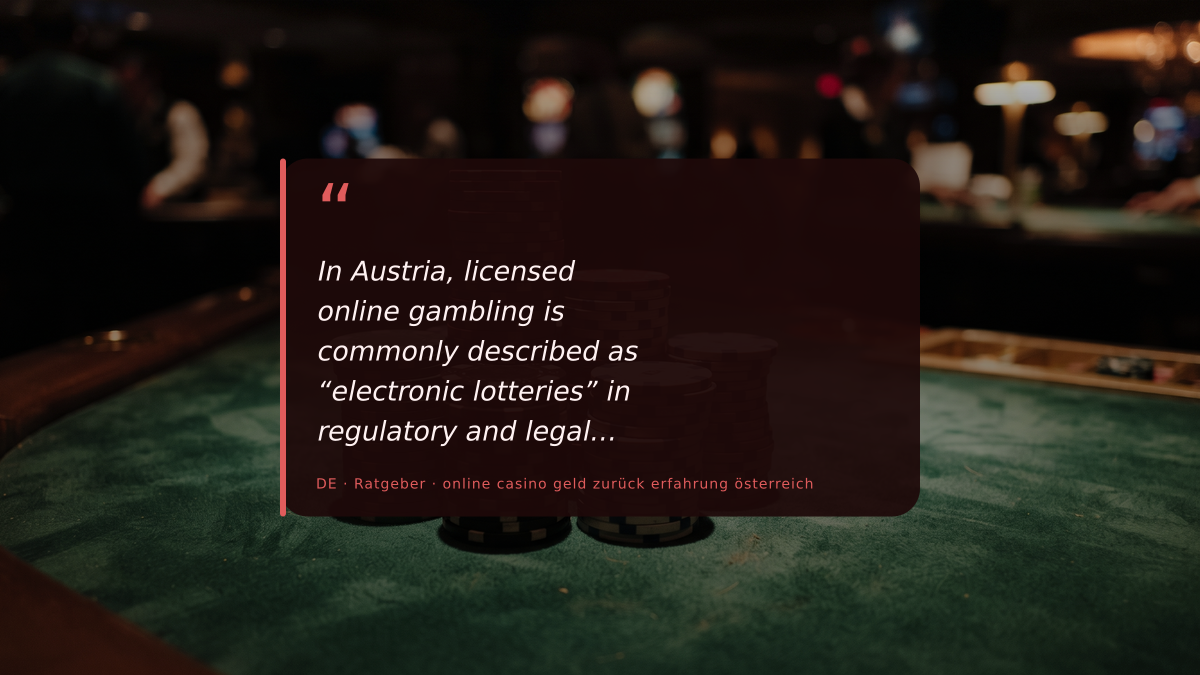 Online casino geld zurück erfahrung österreich