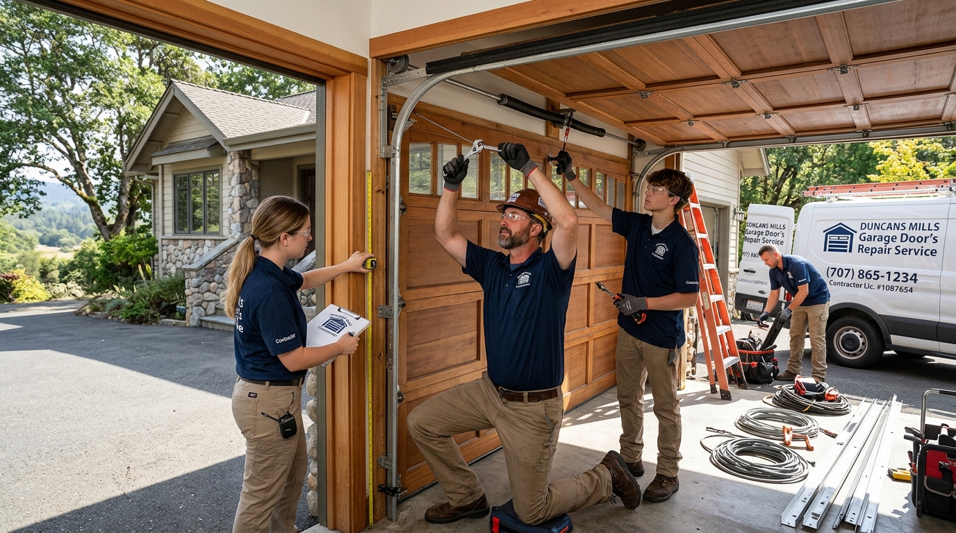 Garage door opener installation Sonoma County