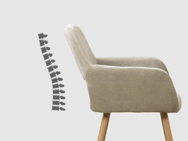 Fauteuil salle à manger avec accoudoirs confortable