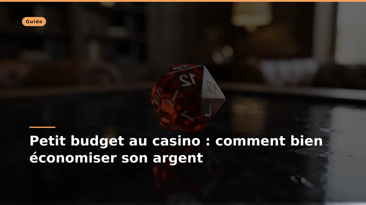 Petit budget au casino : comment bien économiser son argent