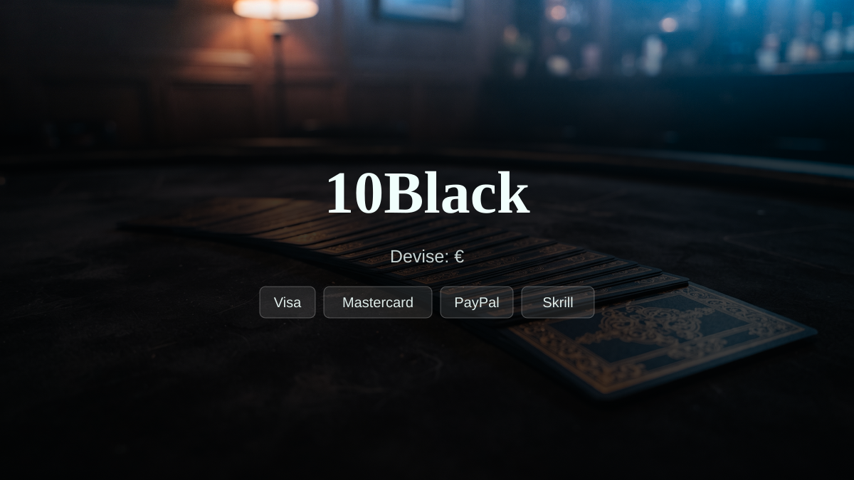 10Black casino — bonus de bienvenue 250 % jusqu’à 700 € + 30 FS, paiements: Visa, Mastercard, PayPal, Skrill, Neteller