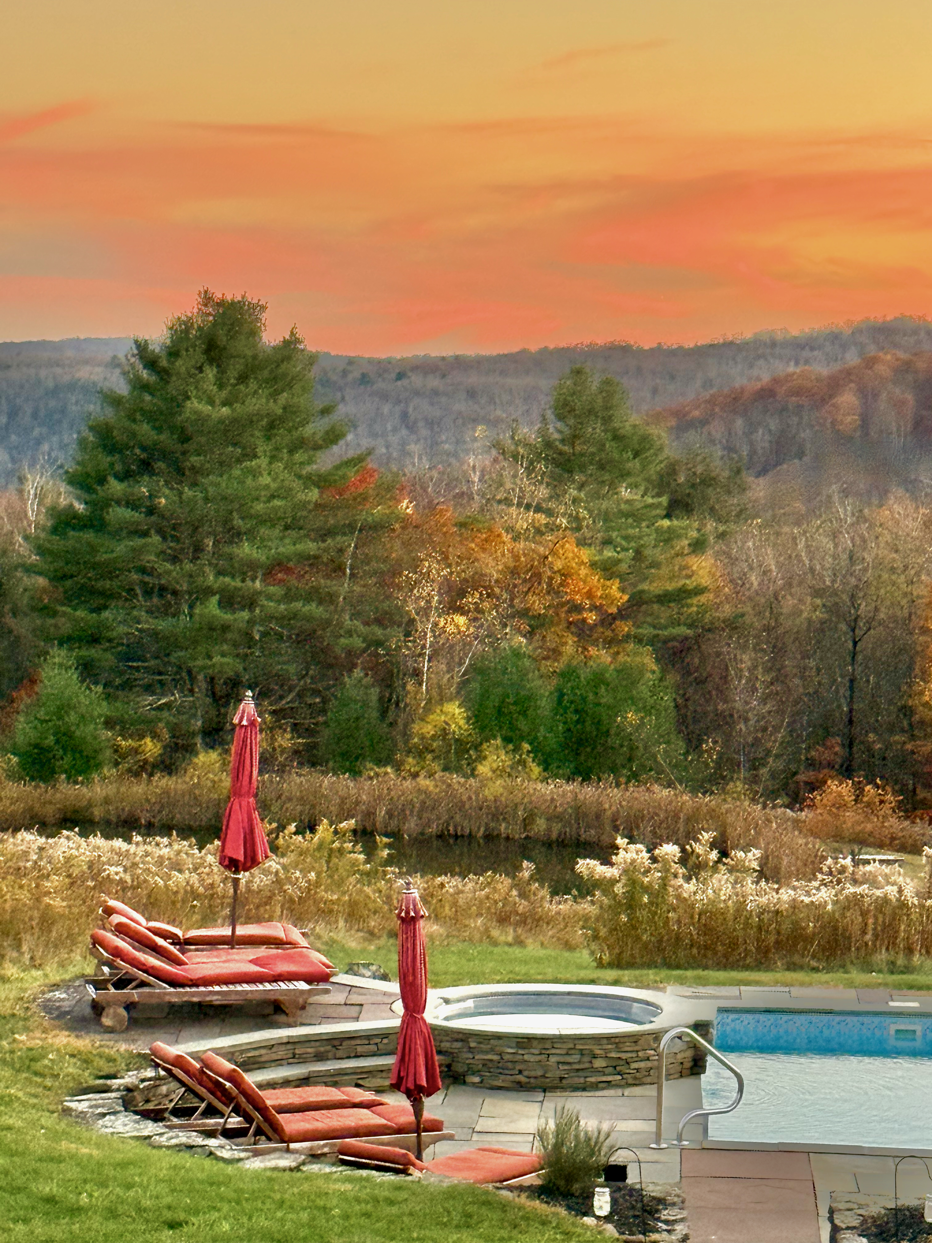 Sauna and wellness at Mountain Meadows private retreat